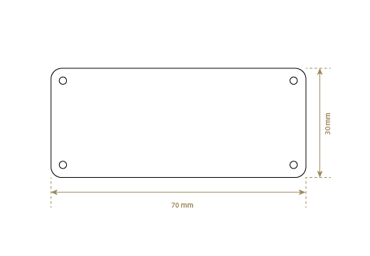 Etiqueta de cuero natural Model EP-M64
