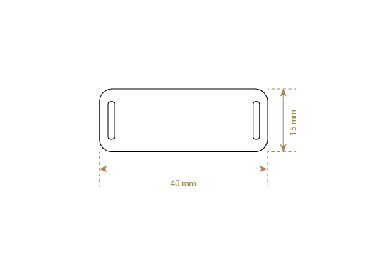 Etiqueta de cuero natural Model EP-M69