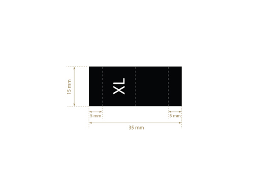 Etiqueta de talla Model TC-M163