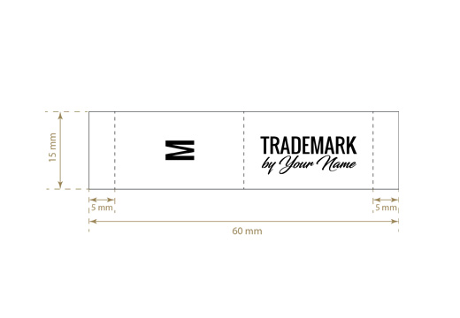Etiqueta textil con tamaño Usual Style Modelo TL-M17