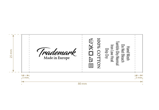 Etiqueta de composición Modelo TC-M28