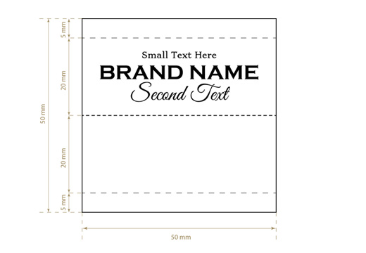 Etiqueta textil tejida Grand Style Model WL-M38