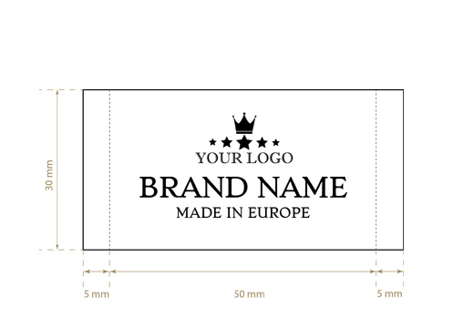 Etiqueta textil tejida Royal Style Model WL-M74